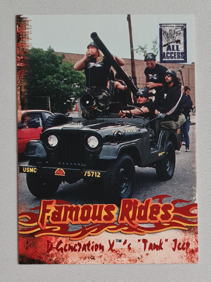 D-Generation X - 2002 Fleer Famous Rides (WWF All Access) - The Tank Jeep - #4 of 12 set number