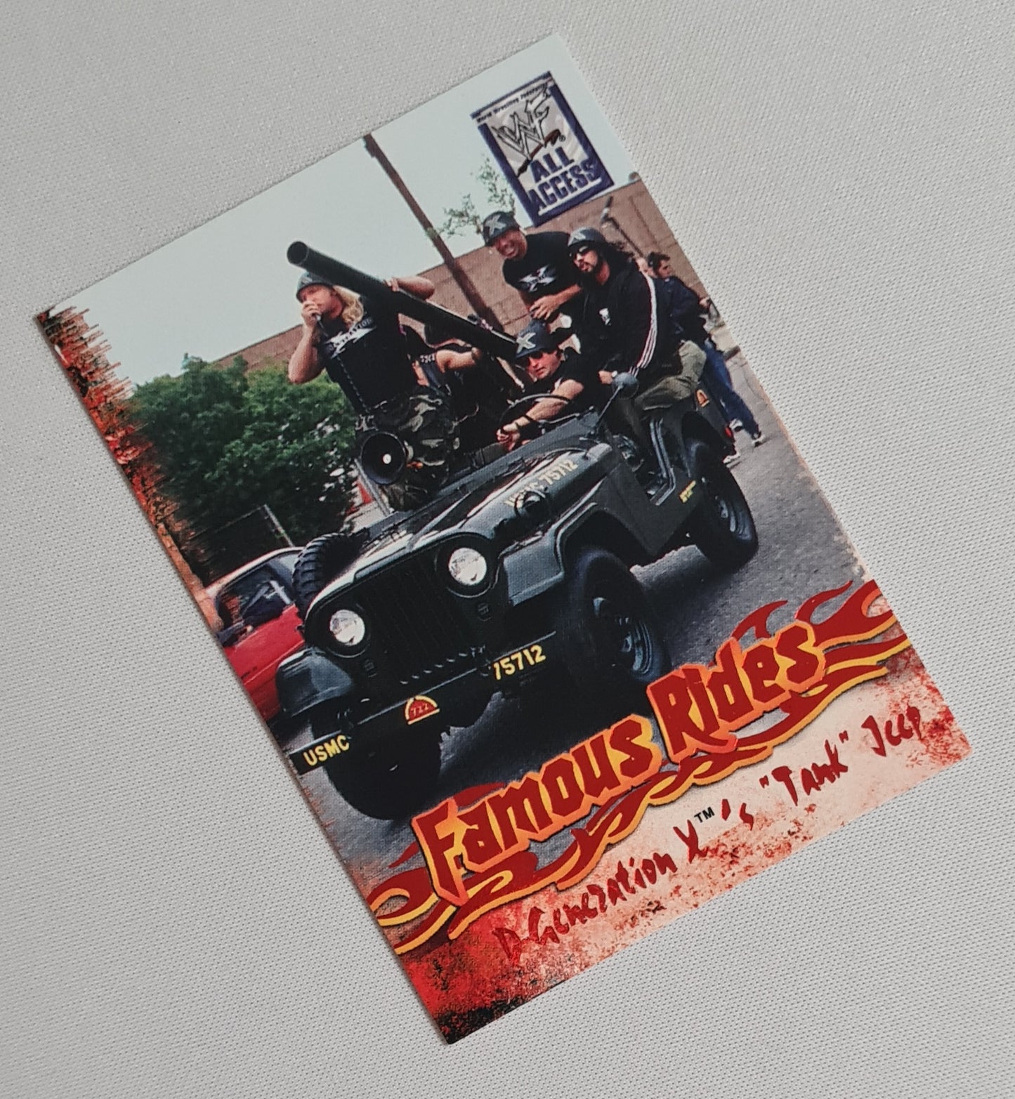 D-Generation X - 2002 Fleer Famous Rides (WWF All Access) - The Tank Jeep - #4 of 12 set number