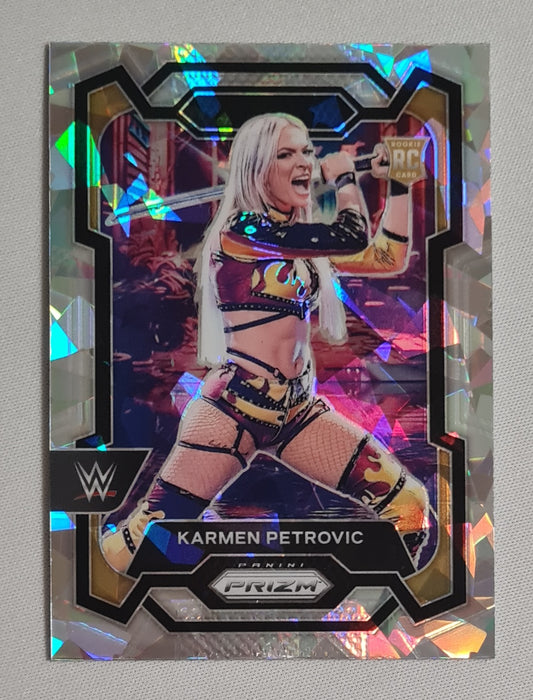 Karmen Petrovic - 2024 Panini Prizm WWE Wrestling NXT #107 Silver Cracked Ice