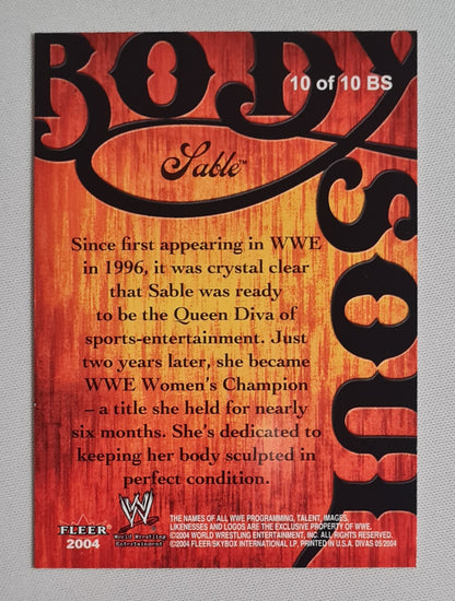 Sable - 2004 Fleer WWE Wrestling Body Soul Divas 2005 #10 of 10 card set number