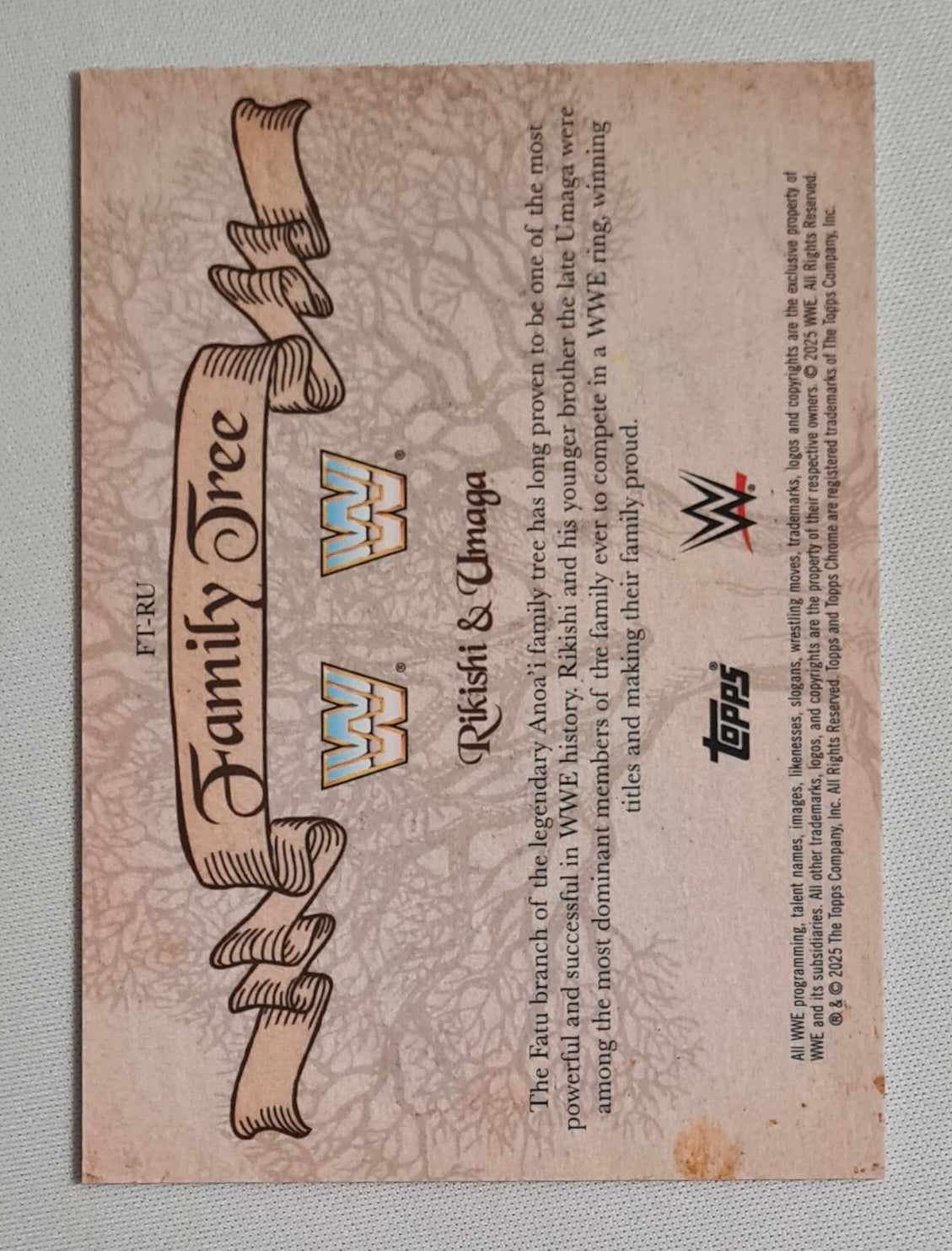 Rikishi & Umaga - 2025 Topps Chrome Family Tree WWE Wrestling #FT-RU