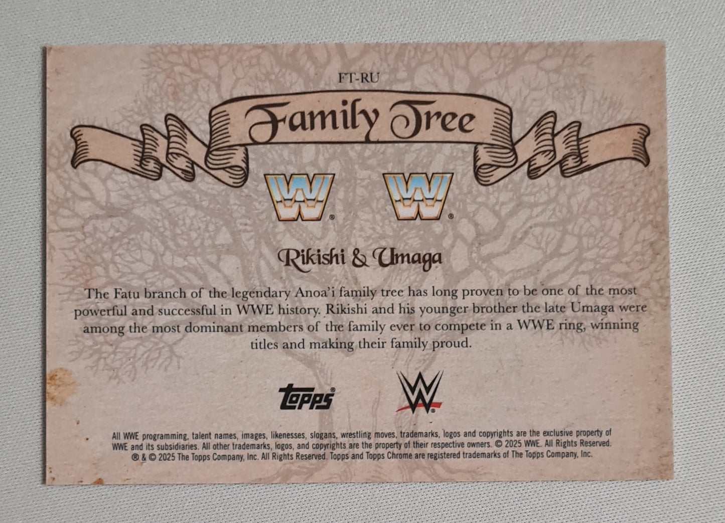 Rikishi & Umaga - 2025 Topps Chrome Family Tree WWE Wrestling #FT-RU