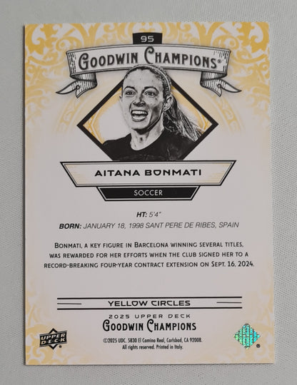Aitana Bonmati - 2025 Upper Deck Goodwin Champions Soccer FC Barcelona #95 Yellow Circles /199