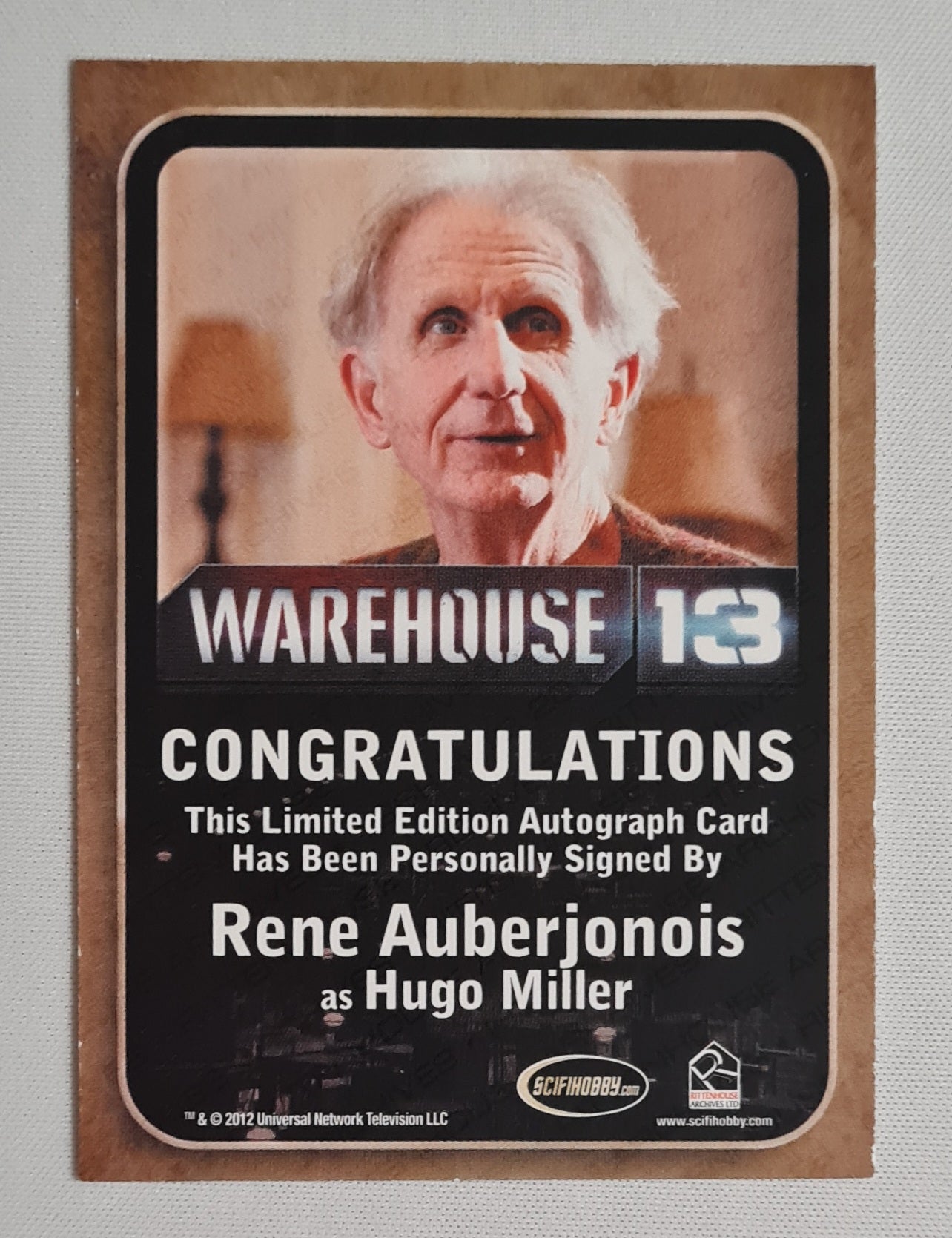 Rene Auberjonois - 2012 Universal Network TC LLC Scifihobby Warehouse 13 as Hugo Miller /Autograph