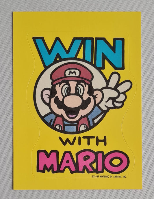 Mario - 1989 Topps (Nintendo) - Win with Mario - Stickers card #18