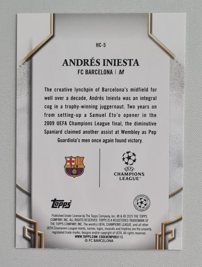 Andres Iniesta - 2025 Topps FC Barcelona (CL) Historic Captains HC-5