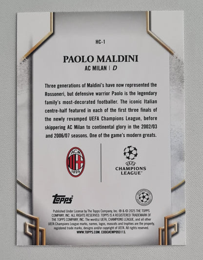 Paolo Maldini - 2025 Topps AC Milan (CL) Historic Captains HC-1