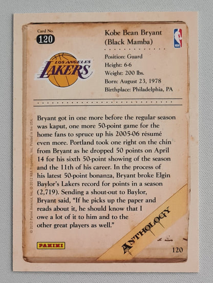 Kobe Bean Bryant - 2012 Panini Anthology NBA Basketball L.A. Lakers #120