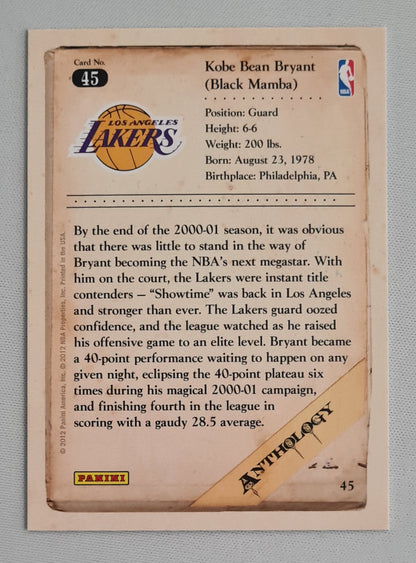 Kobe Bean Bryant - 2012 Panini Anthology NBA Basketball L.A. Lakers #45