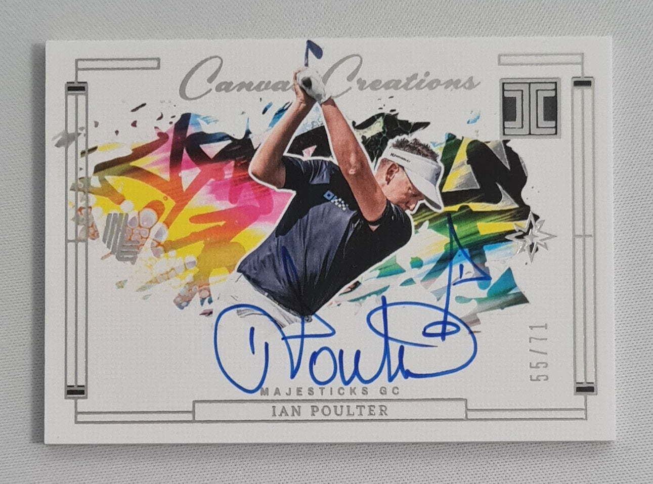 Ian Poulter - 2024/25 Panini Impeccable LIV Golf (Majesticks GC) #CC-IPT /71 on Card Autograph