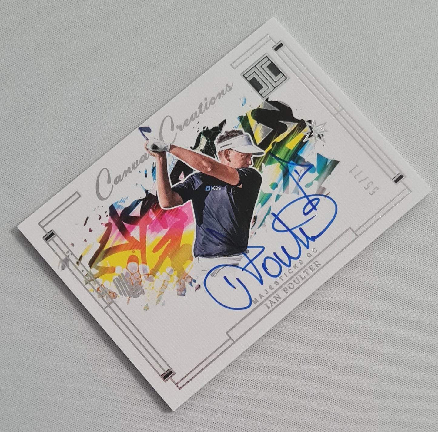 Ian Poulter - 2024/25 Panini Impeccable LIV Golf (Majesticks GC) #CC-IPT /71 on Card Autograph