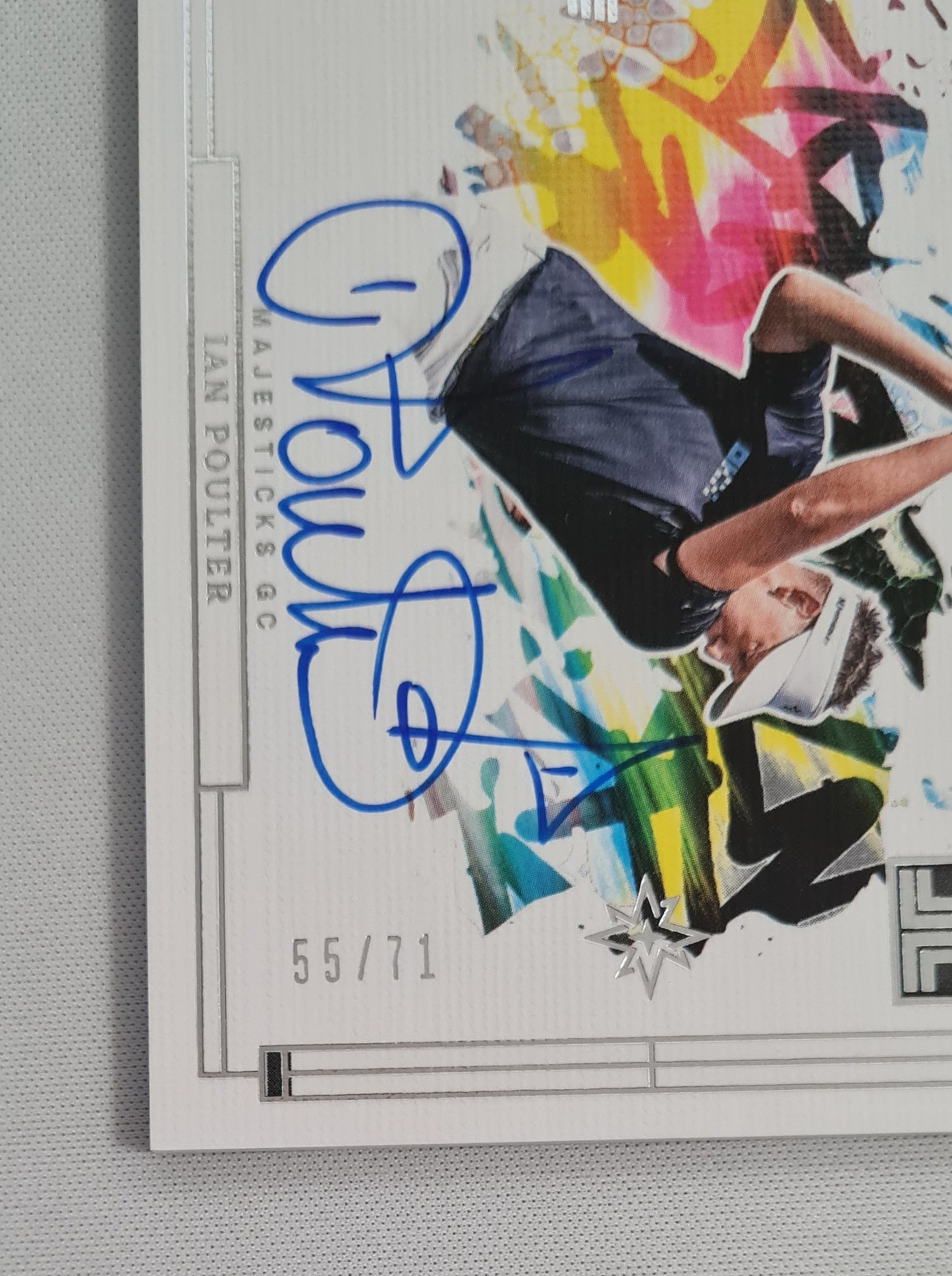 Ian Poulter - 2024/25 Panini Impeccable LIV Golf (Majesticks GC) #CC-IPT /71 on Card Autograph