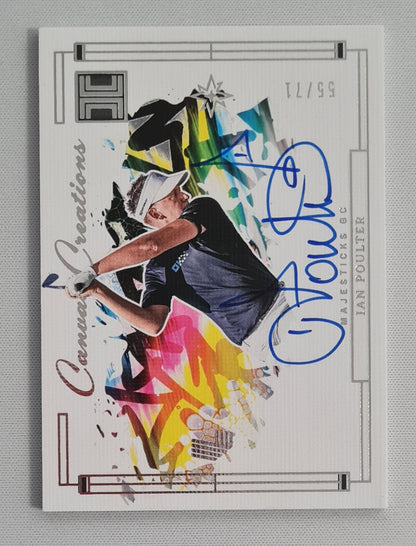 Ian Poulter - 2024/25 Panini Impeccable LIV Golf (Majesticks GC) #CC-IPT /71 on Card Autograph