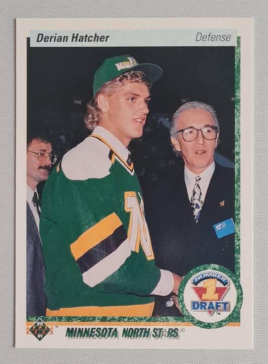 Derian Hatcher - 1990 Upper Deck NHL Ice Hockey #1 Draft Pick Minnesota North Stars #359