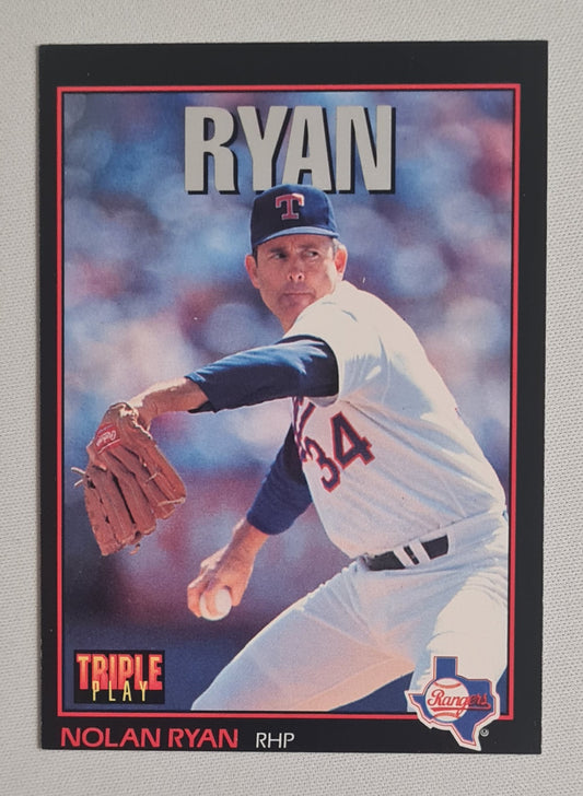 Nolan Ryan - 1993 Leaf MLB Baseball Triple Play Texas Rangers #96
