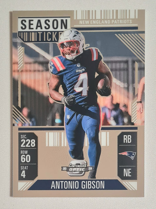 Antonio Gibson - 2024 Panini Contenders Optic Football NFL New England Patriots Season Ticket #38