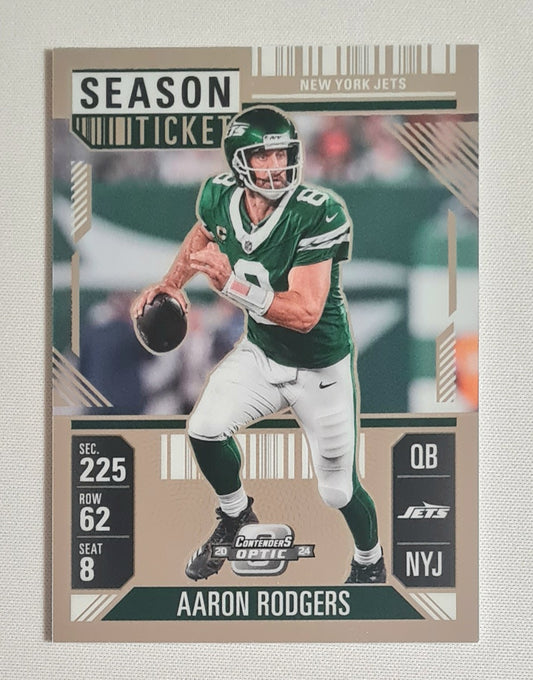 Aaron Rodgers - 2024 Panini Contenders Optic Football NFL New York Jets Season Ticket #42