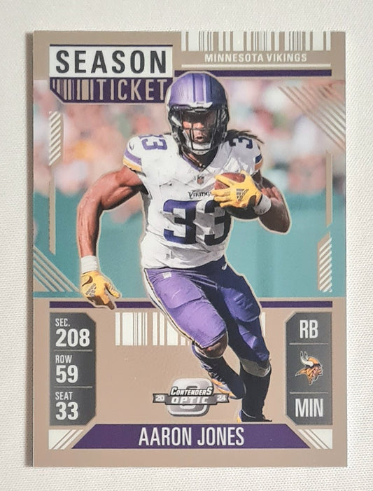 Aaron Jones - 2024 Panini Contenders Optic Football NFL Minnesota Vikings Season Ticket #37
