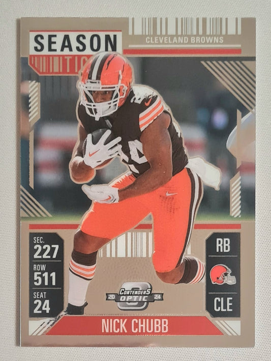 Nick Chubb - 2024 Panini Contenders Optic Football NFL Cleveland Browns Season Ticket #13