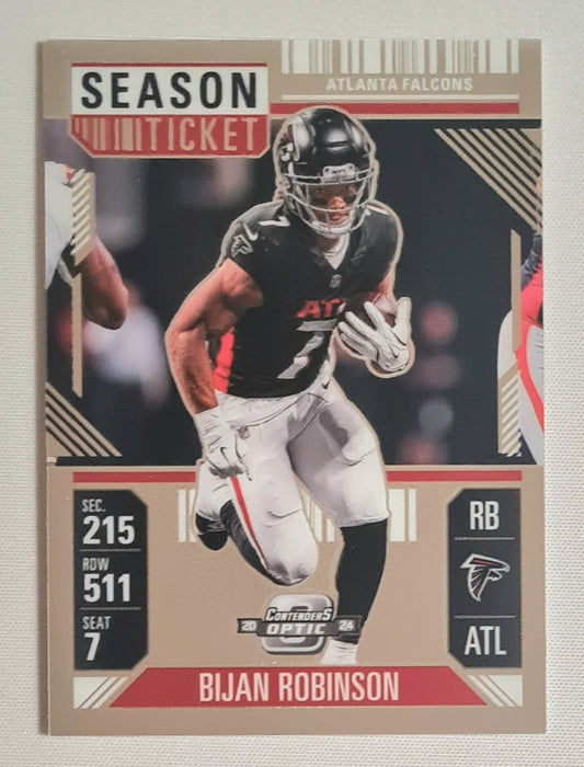 Bijan Robinson - 2024 Panini Contenders Optic Football NFL Atlanta Falcons Season Ticket #4