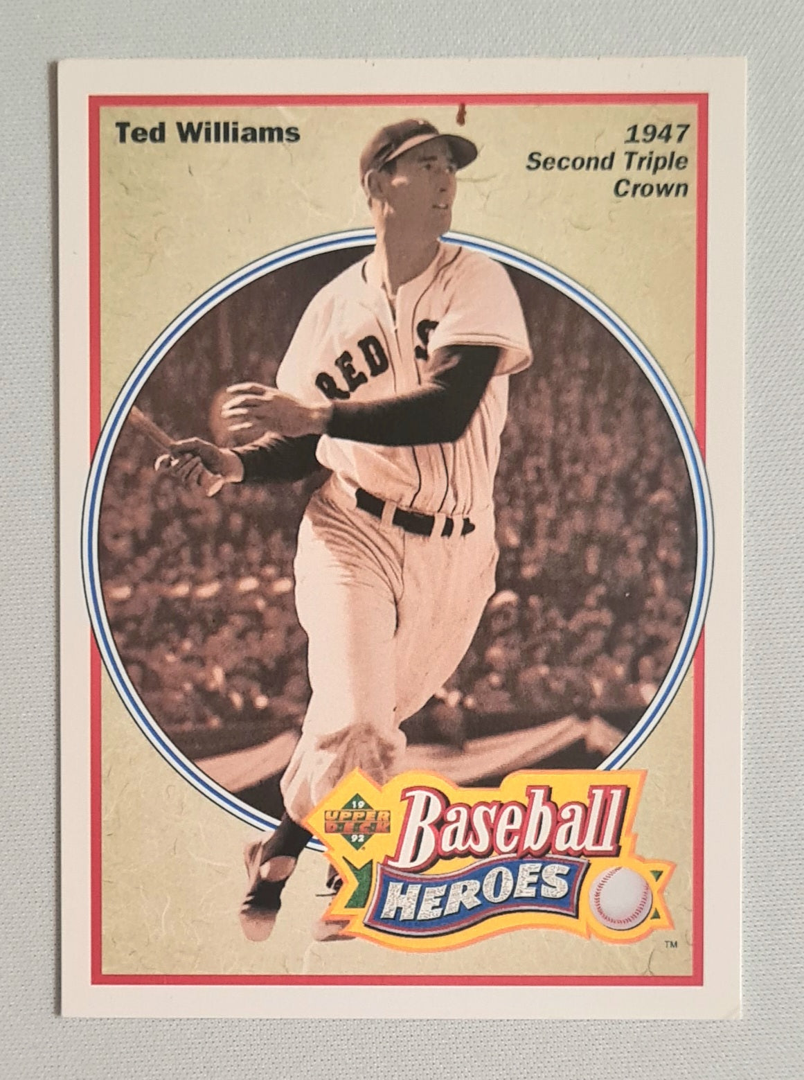 Ted Williams - 1991 Upper Deck MLB Baseball Heroes - 1947 Second Triple Crown #32 of 36 set