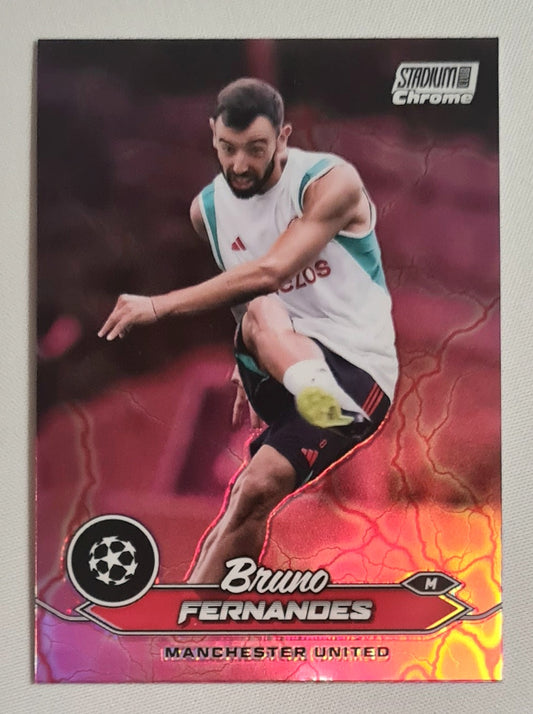 Bruno Fernandes - 2024 Topps Club Stadium (CL) Manchester United #63 Pink/red Electric