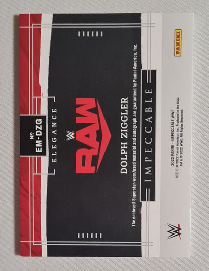 Dolph Ziggler - 2022 Panini Impeccable WWE Wrestling RAW Elegance #EM-DZG /Patch /99 + on Card Autograph RARE