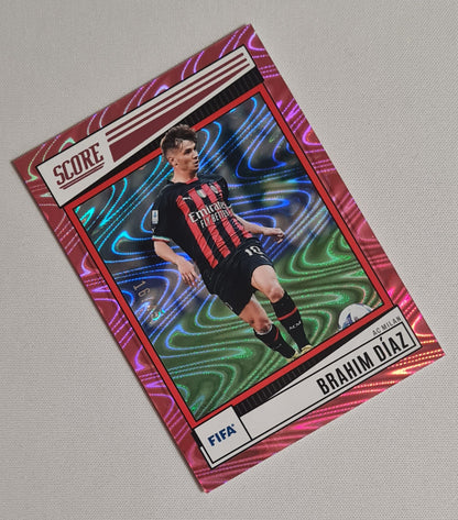 Brahim Diaz - 2022/23 Panini Score FIFA Soccer AC Milan #2 Pink Swirl Parallel /45