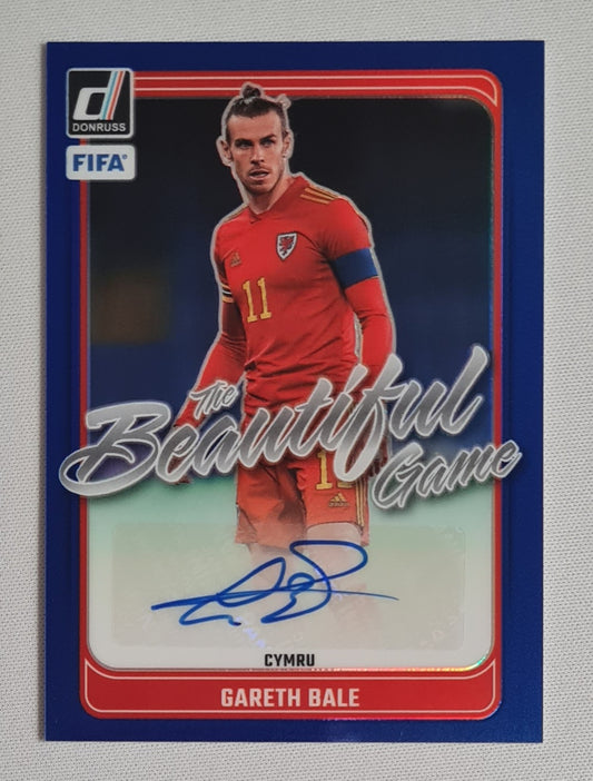 Gareth Bale - 2024/25 Panini Donruss Soccer FIFA - The Beautiful Game National Team Wales - Cymru #BG-GB Blue/99 Autograph