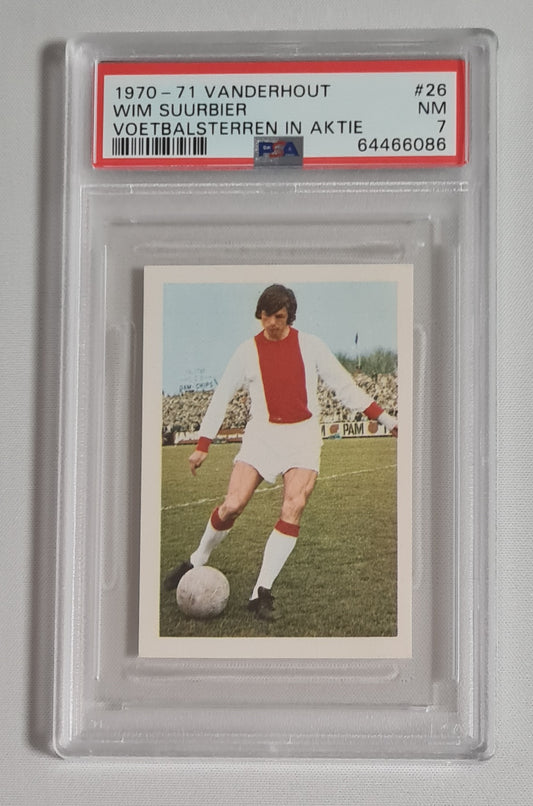 Wim Suurbier - 1970/71 Vanderhout Voetbalsterren in Aktie (NED) AFC Ajax #28 PSA 7 NM