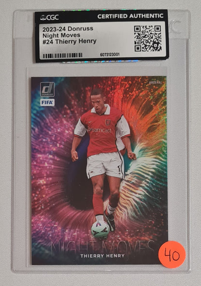 Thierry Henry - 2023/24 Panini Donruss FIFA Soccer - Night Moves - #24 Certified Authentic