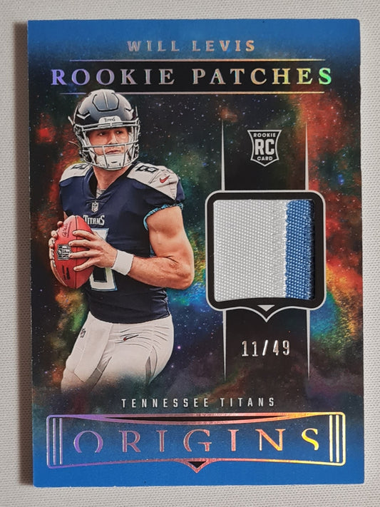 Will Levis - 2023 Panini Origins Football NFL Tennessee Titans (RC) #RP-WL /49 Rookie Patch