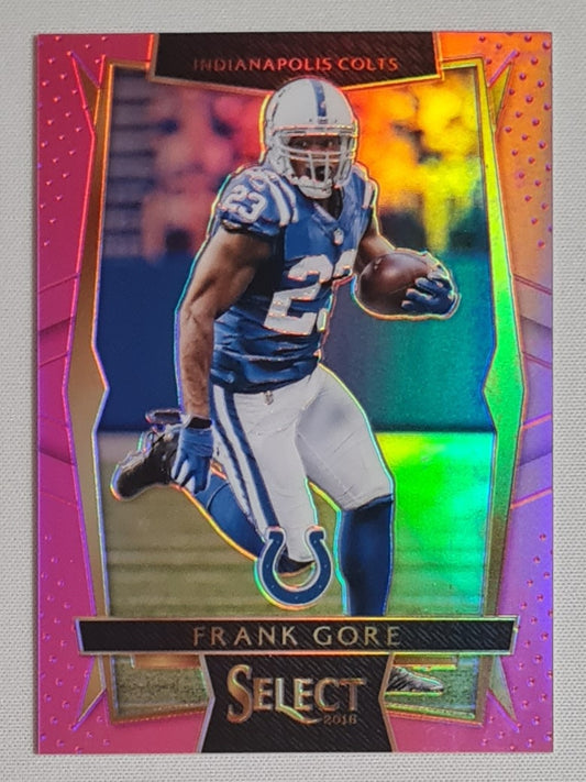 Frank Gore - 2016 Panini Select Football NFL Indianapolis Colts #92 Pink Refractor /15