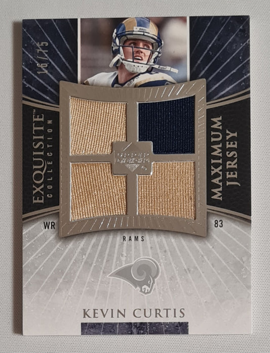 Kevin Curtis - 2006 Upper Deck Exquisite Collection Maximum Jersey NFL Rams #XXL-CU /Game-used! /75