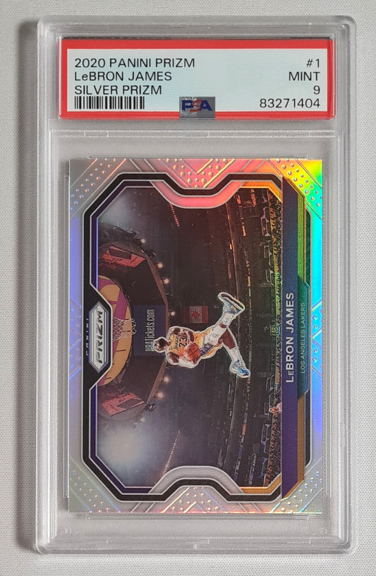 LeBron James - 2020 Panini  Prizm Basketball NBA LA Lakers #1 Silver Prizm PSA 9 MINT