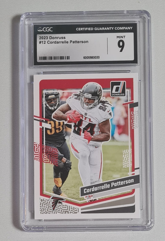 Cordarrelle Patterson - 2023 Panini Donruss Football NFL Atlanta Falcons #12 CGC 9 MINT