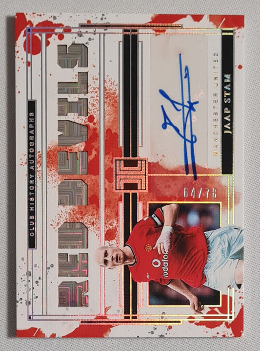 Jaap Stam - 2024-25 Panini Impeccable Red Devils /78 Auto #CH-JSM