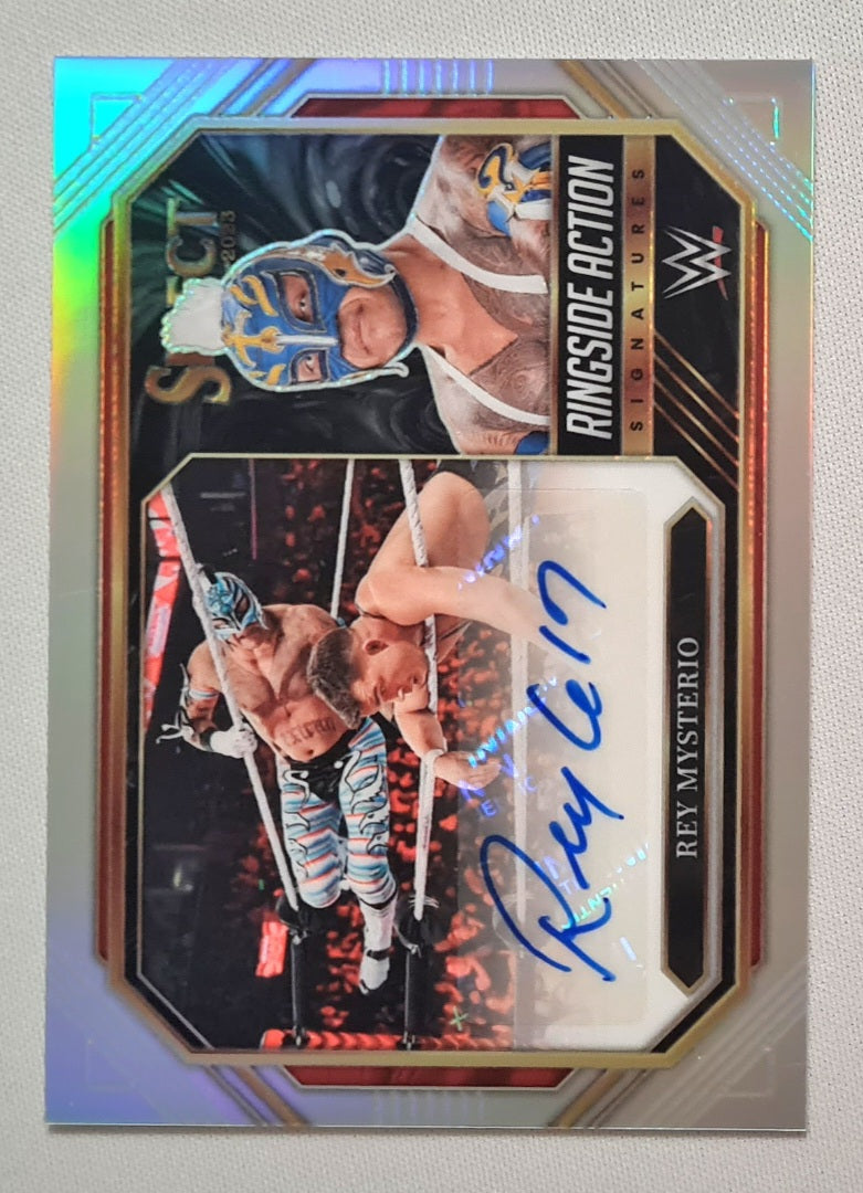 Rey Mysterio - 2023 Panini Select WWE Smack Down Ringside Action Signatures #RA-RMY /Auto
